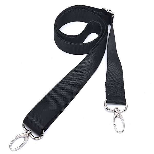 Justerbar axelväska i nylon Bältebyte Crossbody för bärbar dator Black 120*2.5CM
