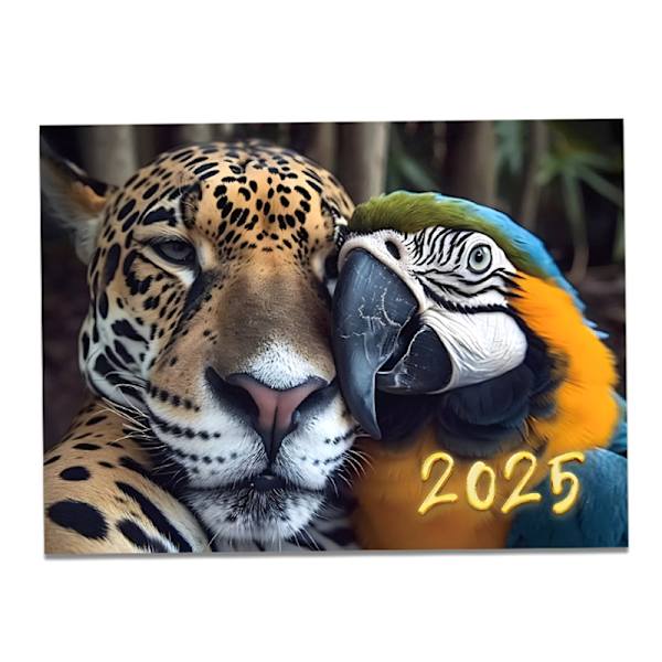 2025 Eläinten Ystävien Hauska Eläinkalenteri Kuukausittainen A