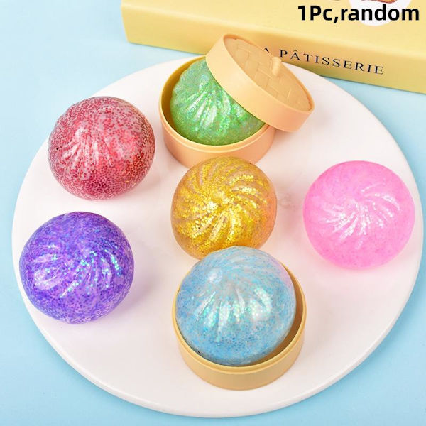 Färgglad Glitter Dumpling Release Ball Sensorisk Leksak För Stress A3
