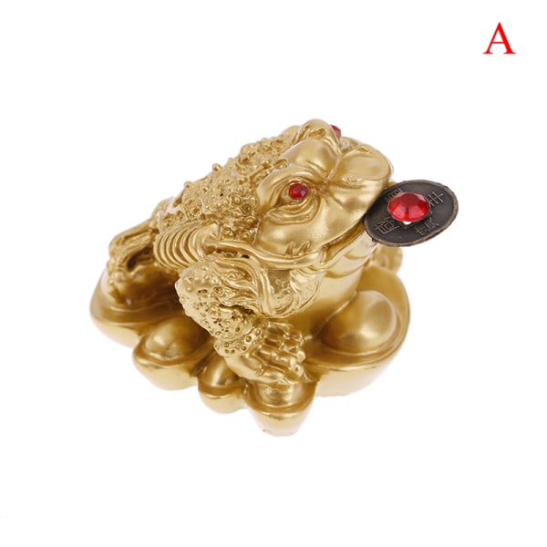 Feng Shui Pengar Lucky Fortune För Groda Padda Mynt Ornament Luc A one size