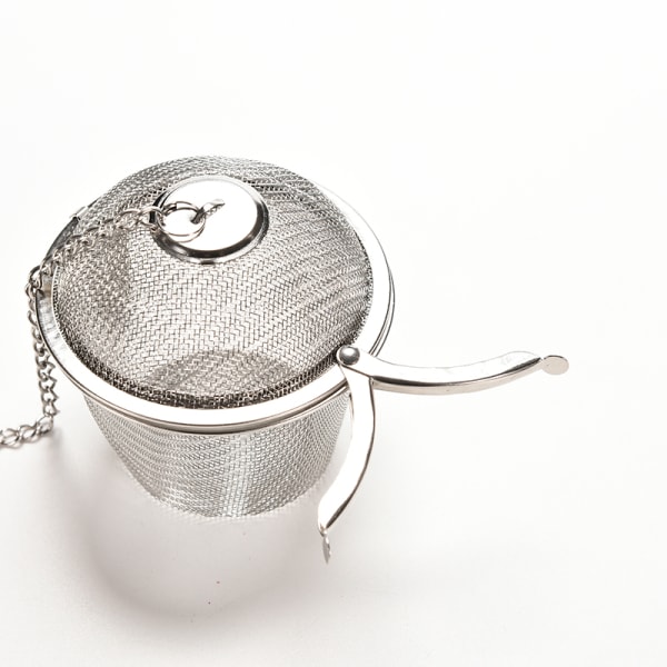 Praktisk tebold Krydderi Si Mesh Infuser Filter Rustfrit Silver 110mm