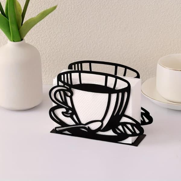 Servietholder i metal A4