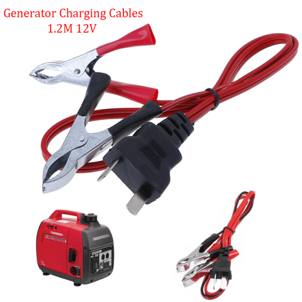 1 stk 1,2M 12V DC ladekabler Ledningsledninger for generator EU1000 one size