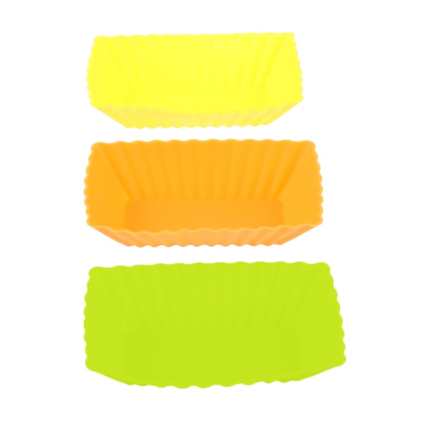 6 stk Silikone Genanvendelig Kageform Gelé Bageform Cupcake Mak yellow 6pcs