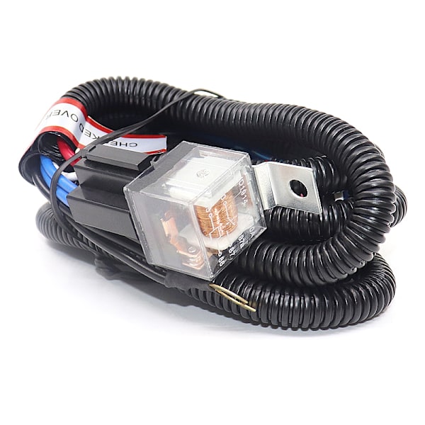 1 sett elektrisk 12V Universal bilhorn ledningsnett relésett M Black 1.2M