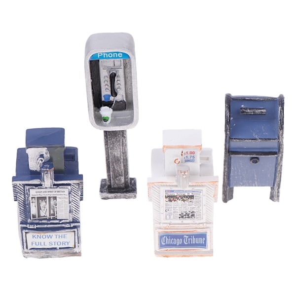 Miniatyr Telefonkiosk i 1:12 Skala C