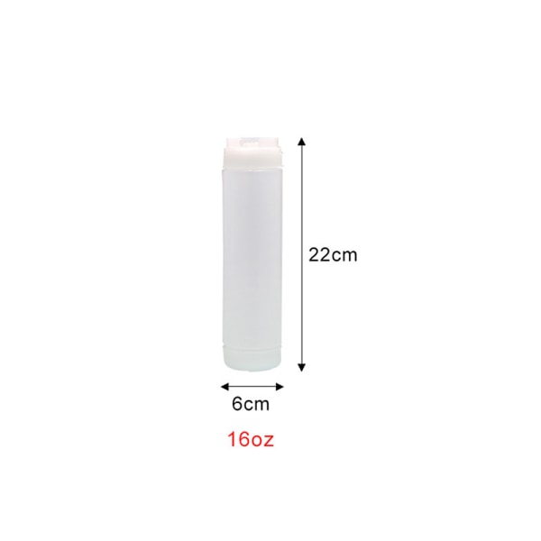Plastsåsflaskor Dubbla huvudflaskor Tomatdispenser Stor Transparent 16oz480ML