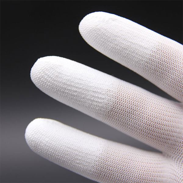Anti Static ESD Elektroniske Arbejdshandsker Pu Finger PC Antiskrid White one size