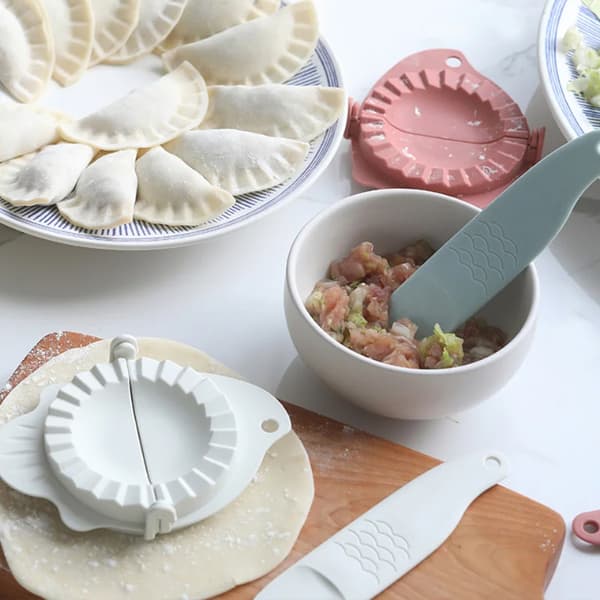 Hvedehalm Dumpling Form Køkken Tilbehør Værktøj Manuel Dumpli Pink M