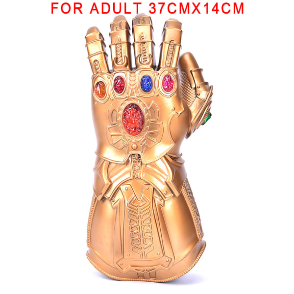 Avengers Thanos Infinity Gauntlet LED-hansker lyser opp Cosplay F Bronze L-Adults