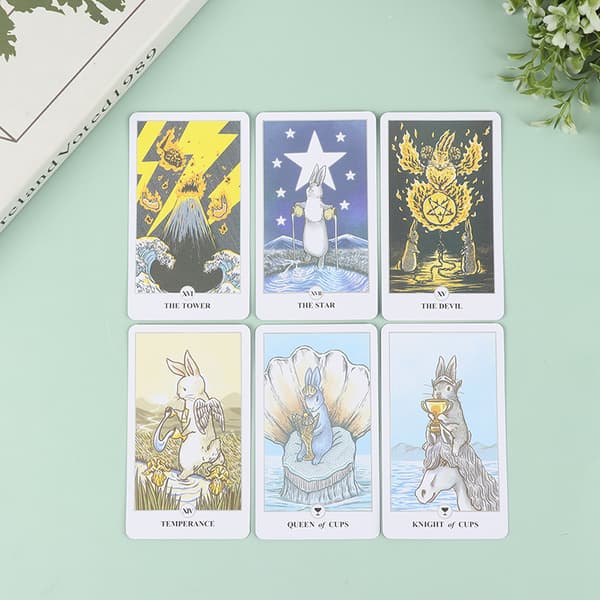 78 stk Tarot Lunalapin Tarot Deck Tarotkort Tarotkortspill P one size
