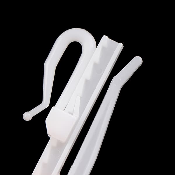 10 st gardinkrokar ringfönster vit plastgardin H 8.5CM