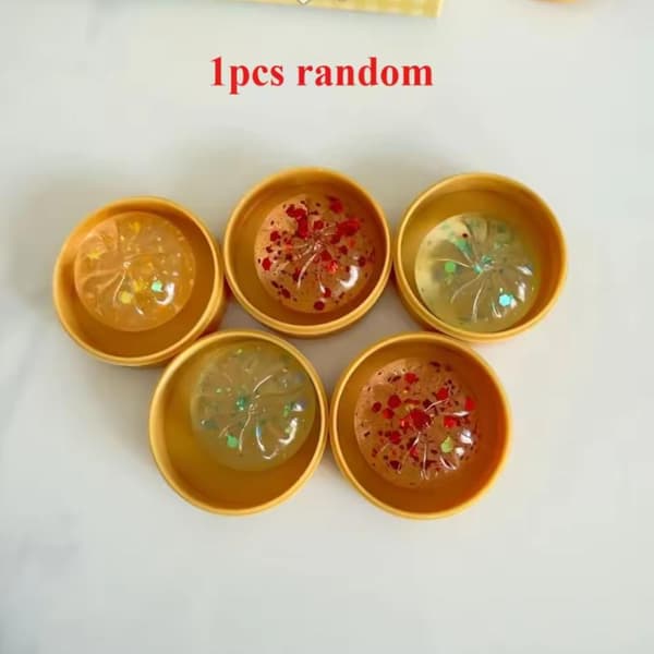 Kristallbulle och mini-soppdumplingformad stressavlastningsleksak Random1pc