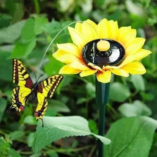 Hagedekorasjon Solar Powered Dansende Fladrende sommerfugler B B