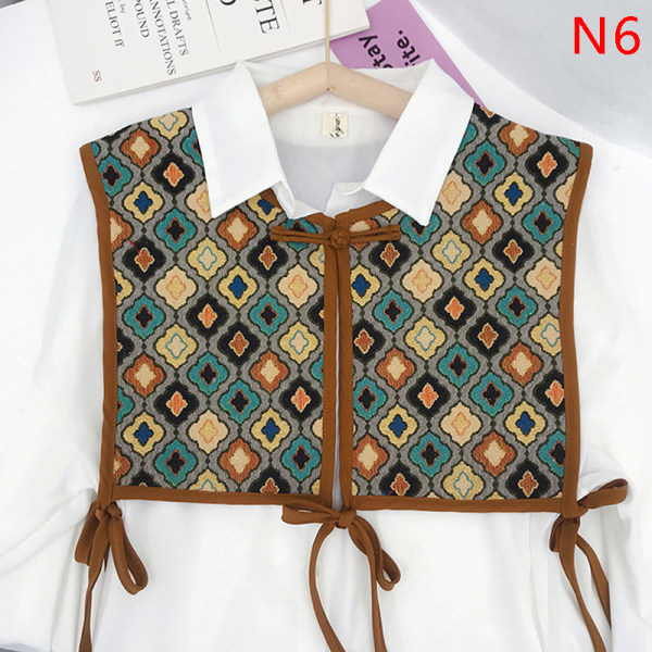 Kvinnor broderad axelscarf Sjal Wrap Blommig skjorta Colla N6 one size