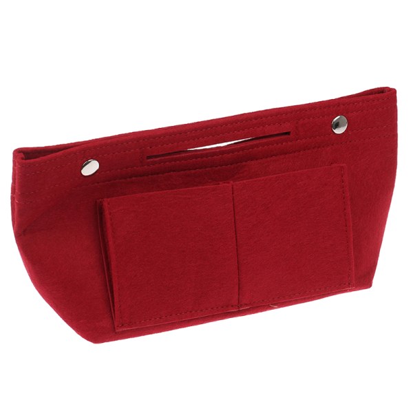 Naisten käsilaukku Organizer laukku Kukkaro Insert Laukku Huopa Multi Pocke Wine red one size