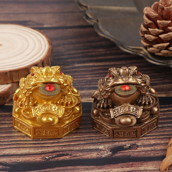 ren kobber padde funnet cicada frosk padde statuer dyr Messing han Gold one size