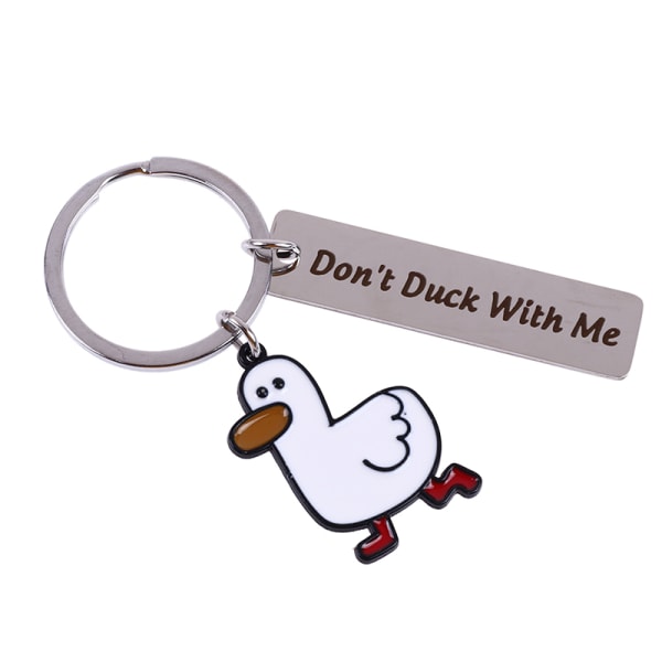 Duck Keychain Pendant Key Chain Keyring Don't Duck with Me Gift Multicolor one size
