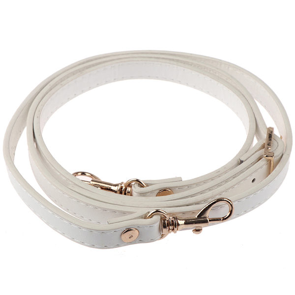 120 cm læder skuldertaske Håndtag Pung Strap Håndtasker Bælte Str White 120CM