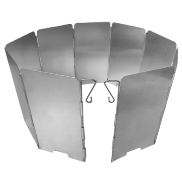 Utomhus-campingspis set gryttillbehör vindruta med stift 9 silver One Size