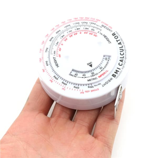 BMI Body Mass Index Infällbar tejp 150 cm Måtträknare D A one size
