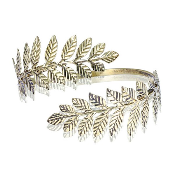 Metall grekisk romersk lagerblad Armband Armband Upper Arm Cuff A Broze one size