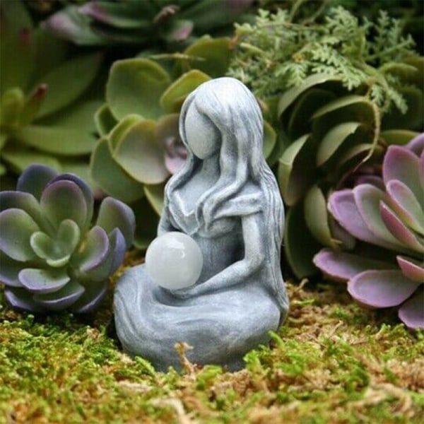 Månegudinde statue græsk mytologisk figur harpiks skulptur H Gray one size