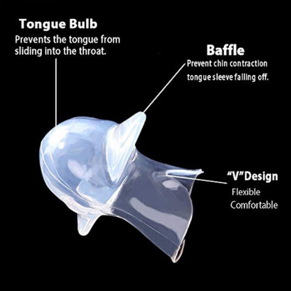 1PC Silikone Anti Snorken Tongue Device Sleep Apnea Aid Stop Sn Transparent onesize