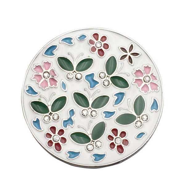 Taittuva laukku käsilaukku koukku kukkaro kukka-muotoinen metallilaukku tabl White 1pcs