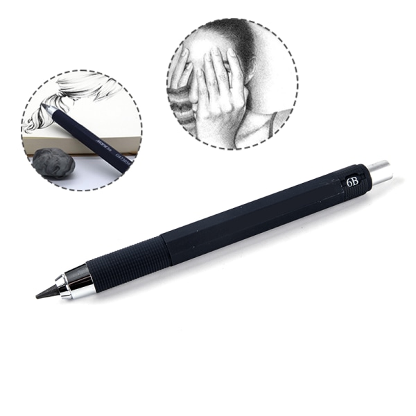 1 set 5,6 mm automatisk penna 4B blyertspenna Mekanisk penna Sketc One Size