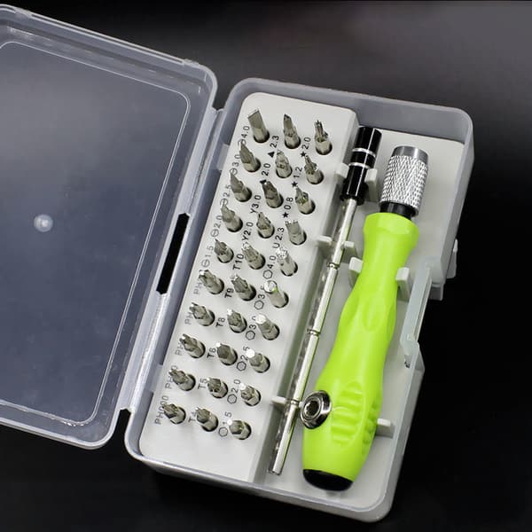 Creative 32 i 1 sett Precision Mini Magnetic Bits Kit Green 32 in 1
