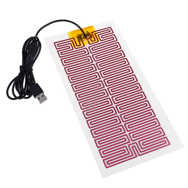 1X USB 5V 10CM*21CM Varmevarmer Vinter Varm Plade Til Talje white one size