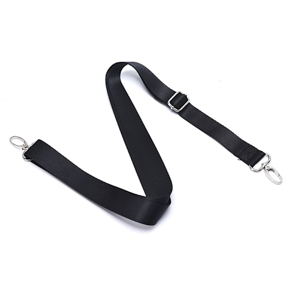 Justerbar axelväska i nylon Bältebyte Crossbody för bärbar dator Black 120*2.5CM