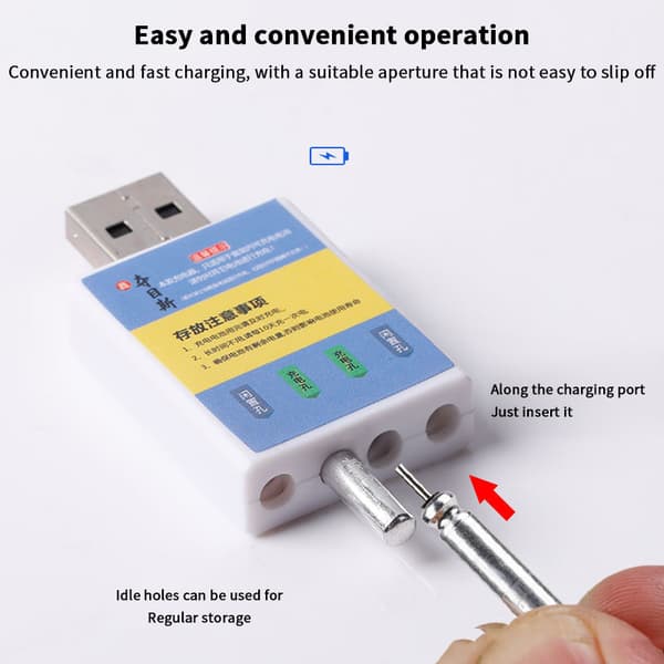 Oppladbart batteri USB-lader tilbehør Fiskealarm A2
