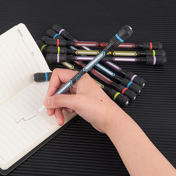 Antistress Spinning Pen Plastic Spiner Pen Stress Reliever Anti Black one size