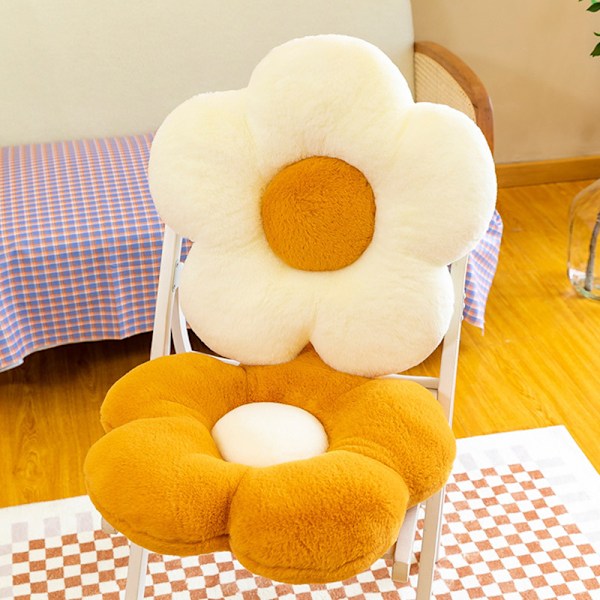 35cm Fylld Daisy Blomm Sittkudde Solrosform Barn Flicka White