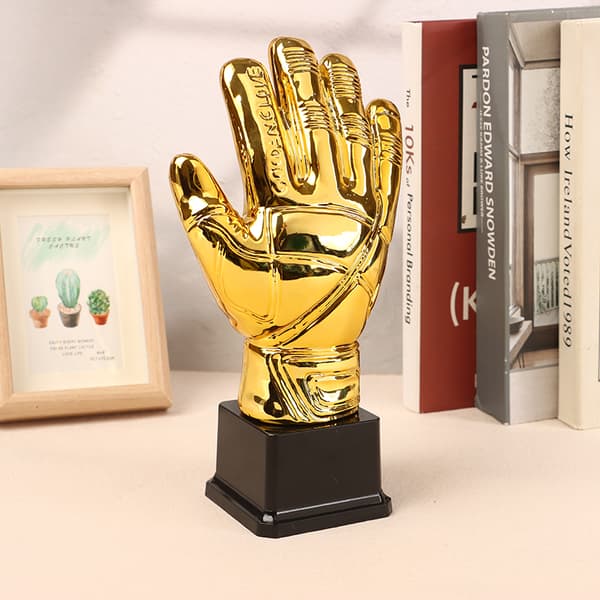 Gullhansker Fotball Trofé Vinner Gull Trofeer Keeper Pris One Size