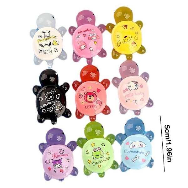 5 stk Sanrio Resin Lysende Skildpadde Mikrolandskab Fe Have 5cm