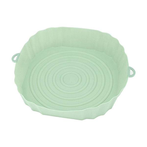 18cm Air Fryer Silikone Pot Air Fryer Kurv Liner Non-Stick Ov Green onesize