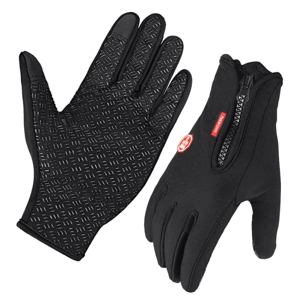 Miesten Naisten Talvilämmin Tuulenpitävä Vedenpitävä Thermal Touch Glove Black L