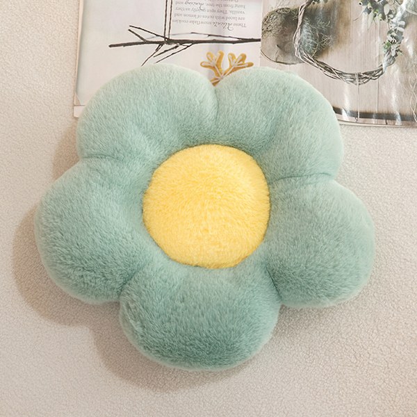 35cm Stuffed Daisy Flower Seat Cushion Sunflower Shape Kids Gir Green