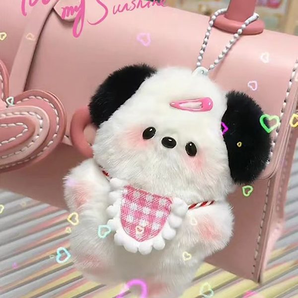 Kawaii Pehmo Puppy Doll Toy Avaimenperä sarjakuvalaukku riipuskorut ONESIZE