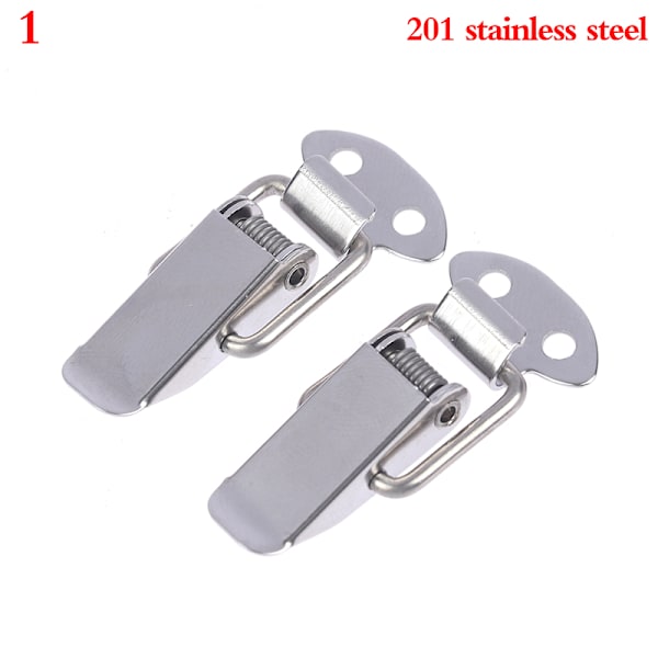 2ST Bagage platt munspänne verktygslåda fjäderlås rostfritt st Silver one size