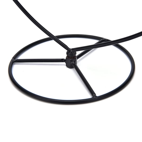 Sort Hjerteformet Jernhængende Glasvase Terrariumstativ Hol Black one size