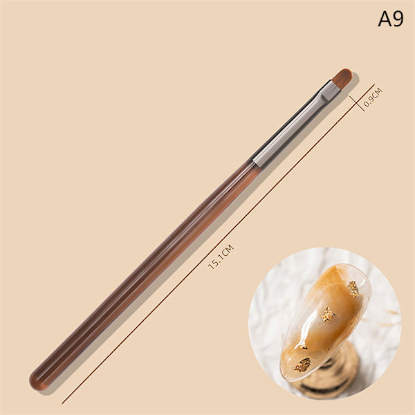 Nail Art Brush Piirustustyökalu Pitsi-sivellin manikyyri geelilakka UV A8 onesize