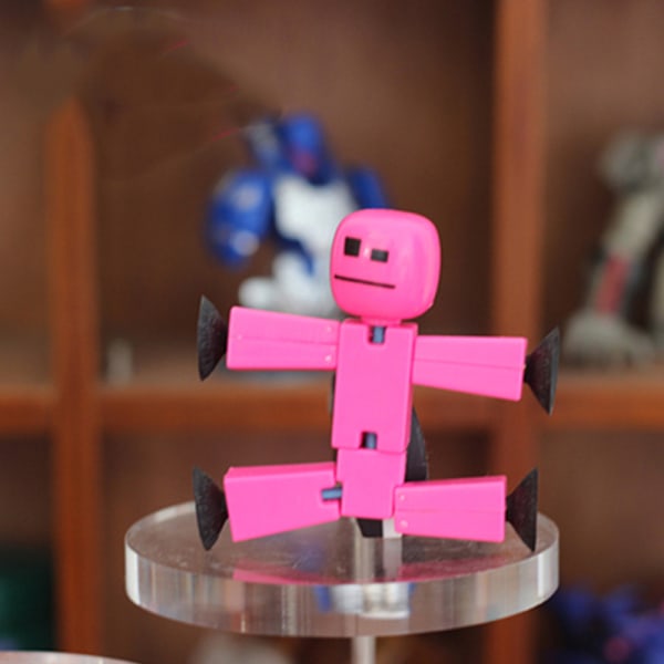 2 stk Random Color Stikbot Animationslegetøj Skurdukker med sug Random