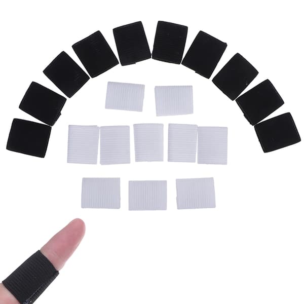 10st Finger Sleeve Sport Basket Support Wrap Elastiskt Prot White Onesize