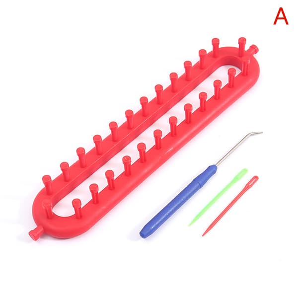 1 set rektangulär rund stickram vävning halsduk tröja hatt S L-29cm