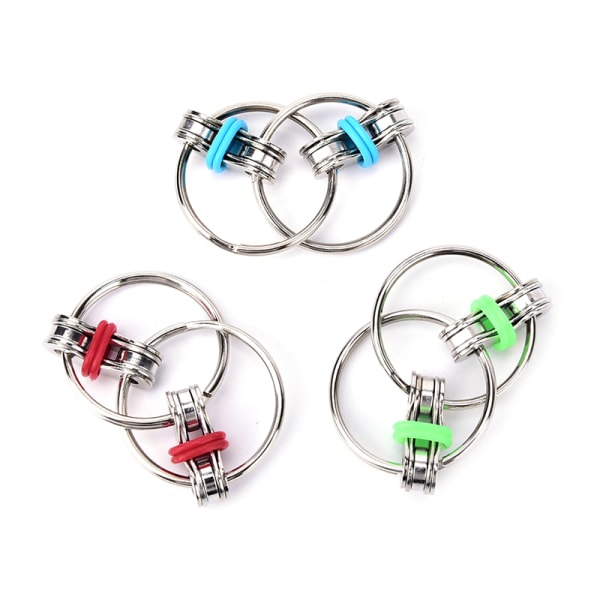 Hot Flippy Chain Ring EDC Fidget Toy Hand 3 colors 3 pcs