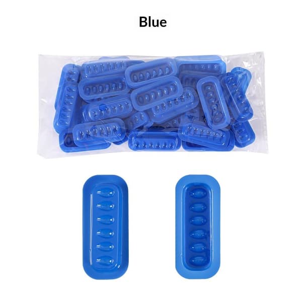 100 stk engangs limstativ selvklebende palett for øyenvippeforlengelse Blue Rectangle